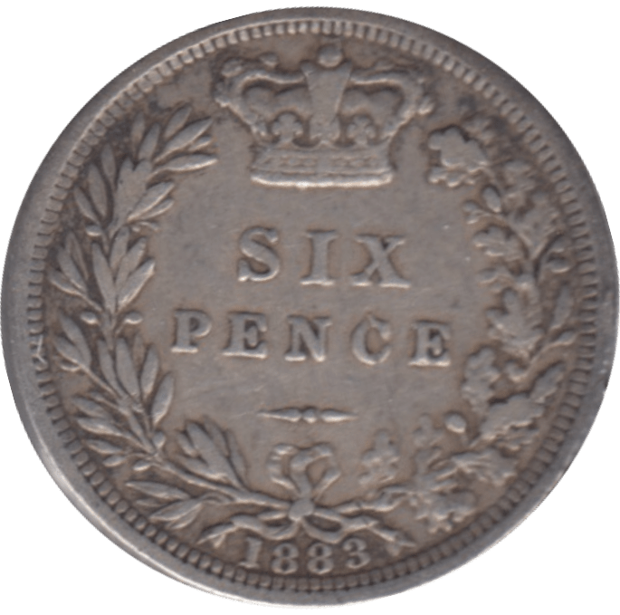 1883 SIXPENCE ( VF ) - SIXPENCE - Cambridgeshire Coins
