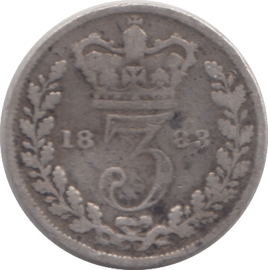 1883 THREE PENCE ( FAIR ) - Threepence - Cambridgeshire Coins