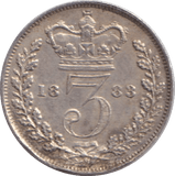 1883 THREEPENCE ( EF ) - SIXPENCE - Cambridgeshire Coins