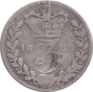 1883 THREEPENCE ( FAIR ) 2 - Threepence - Cambridgeshire Coins