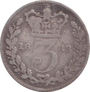 1883 THREEPENCE ( FAIR ) - Three Half Pence - Cambridgeshire Coins