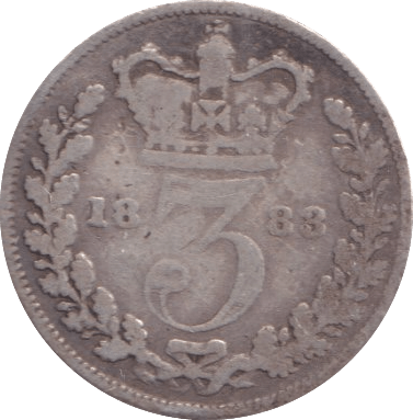 1883 THREEPENCE ( FAIR ) - Three Half Pence - Cambridgeshire Coins