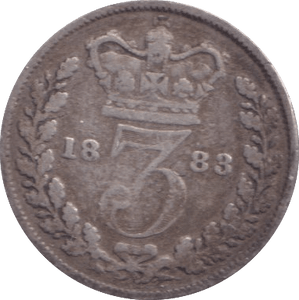 1883 THREEPENCE ( FINE ) - Threepence - Cambridgeshire Coins