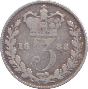 1883 THREEPENCE ( FINE ) - THREEPENCE - Cambridgeshire Coins