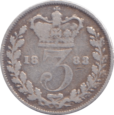 1883 THREEPENCE ( FINE ) - THREEPENCE - Cambridgeshire Coins