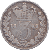 1883 THREEPENCE ( FINE ) - THREEPENCE - Cambridgeshire Coins