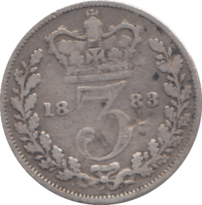1883 THREEPENCE ( FINE ) - THREEPENCE - Cambridgeshire Coins