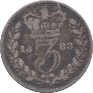 1883 THREEPENCE ( GF ) - THREEPENCE - Cambridgeshire Coins