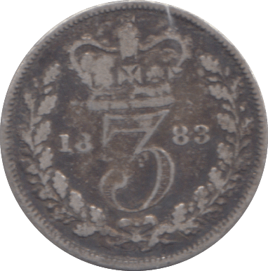 1883 THREEPENCE ( GF ) - THREEPENCE - Cambridgeshire Coins
