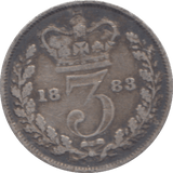 1883 THREEPENCE ( GF ) - THREEPENCE - Cambridgeshire Coins