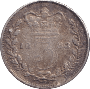 1883 THREEPENCE ( GVF ) - Threepence - Cambridgeshire Coins