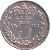 1883 THREEPENCE ( GVF ) - Threepence - Cambridgeshire Coins