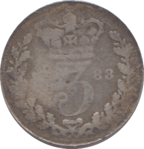 1883 THREEPENCE ( NF ) - THREEPENCE - Cambridgeshire Coins