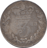1883 THREEPENCE ( NF ) - THREEPENCE - Cambridgeshire Coins