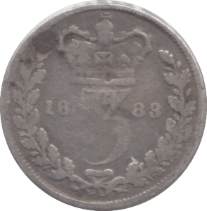 1883 THREEPENCE ( NF ) - THREEPENCE - Cambridgeshire Coins