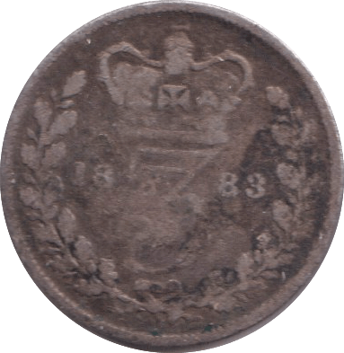 1883 THREEPENCE ( NF ) - THREEPENCE - Cambridgeshire Coins