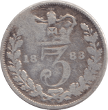 1883 THREEPENCE ( NF ) - WORLD COINS - Cambridgeshire Coins