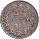 1883 THREEPENCE ( VF ) - Threepence - Cambridgeshire Coins
