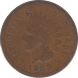 1883 USA ONE CENT - WORLD COINS - Cambridgeshire Coins