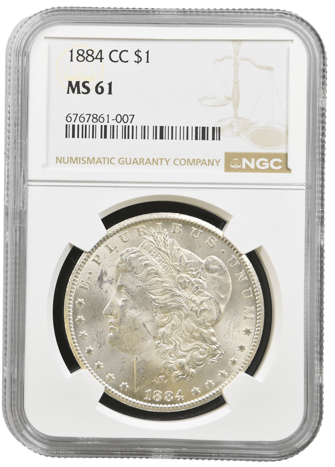 1884 CARSON CITY MORGAN DOLAR NGC MS 61 - NGC SILVER COINS - Cambridgeshire Coins