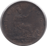 1884 FARTHING ( AUNC ) - Farthing - Cambridgeshire Coins