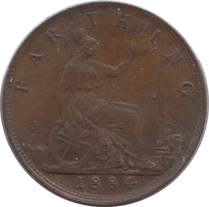 1884 FARTHING ( AUNC ) - Farthing - Cambridgeshire Coins
