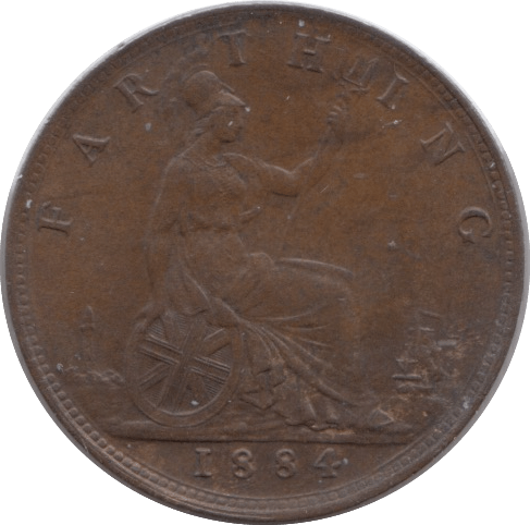 1884 FARTHING ( AUNC ) - Farthing - Cambridgeshire Coins
