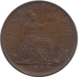 1884 FARTHING ( AUNC ) - Farthing - Cambridgeshire Coins
