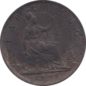 1884 FARTHING ( AUNC ) - FARTHING - Cambridgeshire Coins