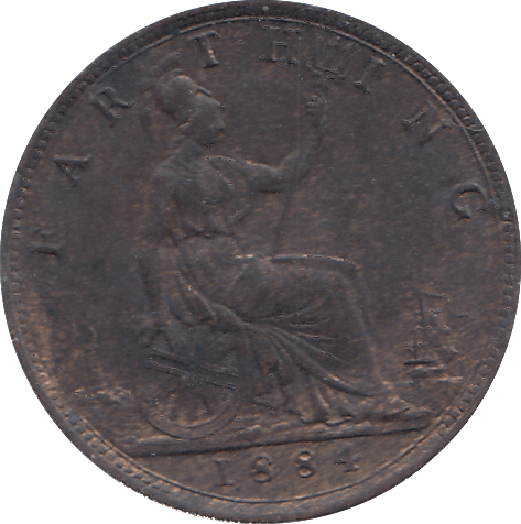 1884 FARTHING ( AUNC ) - FARTHING - Cambridgeshire Coins