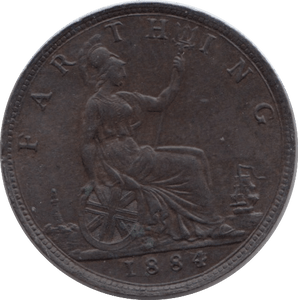 1884 FARTHING ( AUNC ) - Farthing - Cambridgeshire Coins