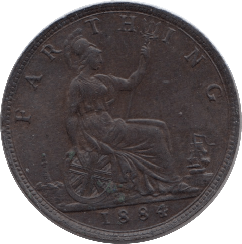 1884 FARTHING ( AUNC ) - Farthing - Cambridgeshire Coins