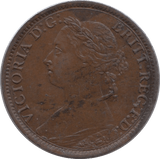 1884 FARTHING ( EF ) - Farthing - Cambridgeshire Coins
