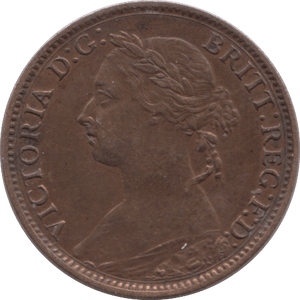 1884 FARTHING ( FINE ) - Farthing - Cambridgeshire Coins