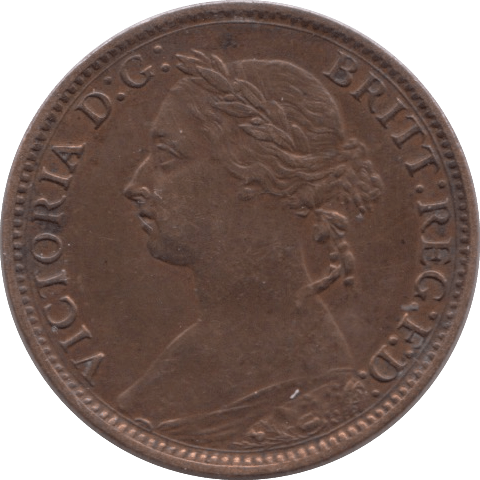 1884 FARTHING ( FINE ) - Farthing - Cambridgeshire Coins