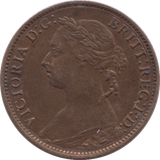 1884 FARTHING ( FINE ) - Farthing - Cambridgeshire Coins