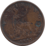 1884 FARTHING ( FINE ) - Farthing - Cambridgeshire Coins