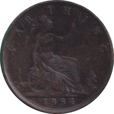 1884 FARTHING ( GF ) - FARTHING - Cambridgeshire Coins