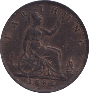 1884 FARTHING ( GVF ) - Farthing - Cambridgeshire Coins