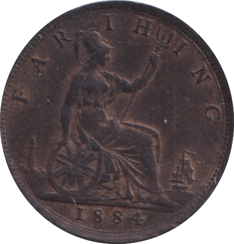 1884 FARTHING ( GVF ) - Farthing - Cambridgeshire Coins