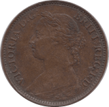 1884 FARTHING ( GVF ) - Farthing - Cambridgeshire Coins