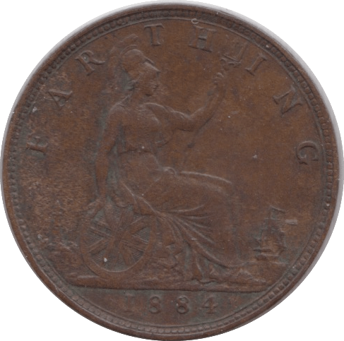 1884 FARTHING ( GVF ) - Farthing - Cambridgeshire Coins