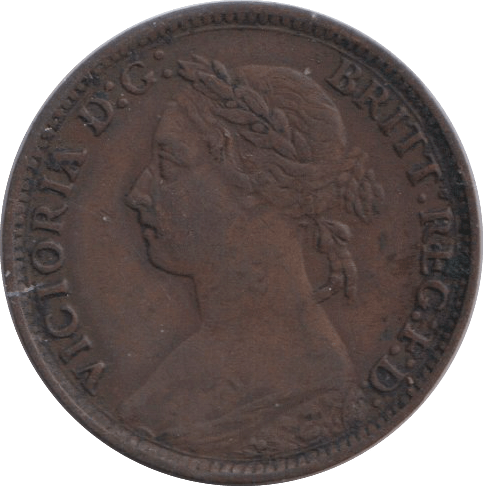 1884 FARTHING ( GVF ) - FARTHING - Cambridgeshire Coins