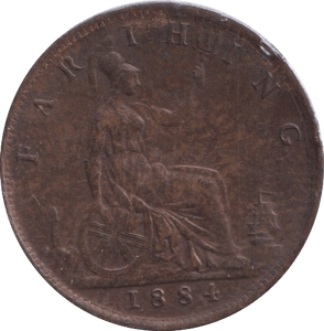 1884 FARTHING ( GVF ) - Farthing - Cambridgeshire Coins