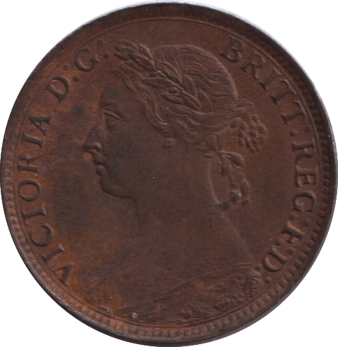 1884 FARTHING ( UNC ) - FARTHING - Cambridgeshire Coins
