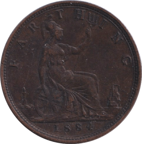 1884 FARTHING ( UNC ) - FARTHING - Cambridgeshire Coins