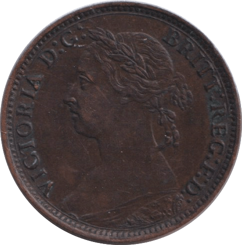 1884 FARTHING ( UNC ) - FARTHING - Cambridgeshire Coins