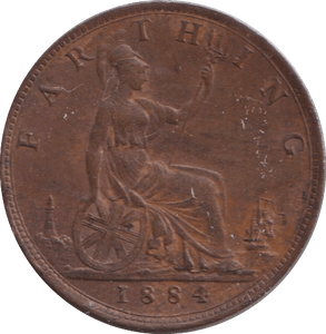 1884 FARTHING ( UNC ) - FARTHING - Cambridgeshire Coins