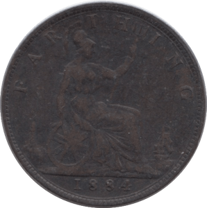 1884 FARTHING ( VF ) - Farthing - Cambridgeshire Coins