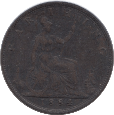 1884 FARTHING ( VF ) - Farthing - Cambridgeshire Coins
